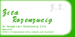 zita rozenzweig business card